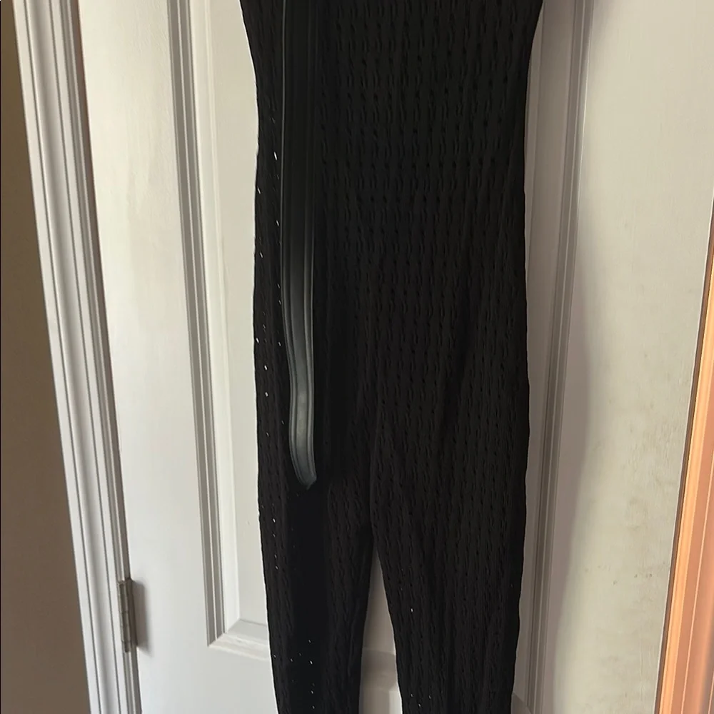 NWOT Maniere De Voir Black Knit Jumpsuit - Picture 7 of 13